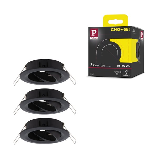Paulmann Nova Plus LED-Einbaustrahler-Set, Weiß matt, GU10-Leuchtmittel, 550 Lumen, 4,9 Watt, 4000 Kelvin neutralweiß, dimmbar, IP65.