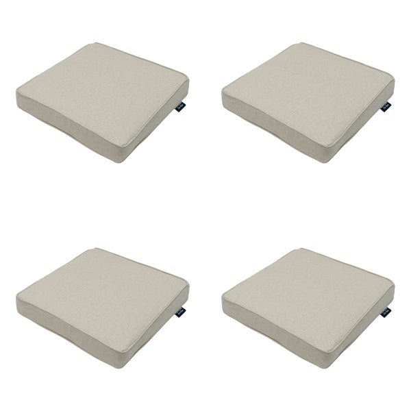 Sitzkissen Beige Canvas Eco+ - Ca. 40x40 cm - 4er-Set