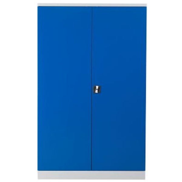PROREGAL Stahlschrank Bee 7 Fachböden HxBxT 195 x 120 x 60 cm Pulverbeschichtetes & Verstärktes Fachbodenmaterial Grau & Blau