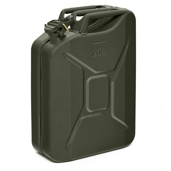 BW® Kraftstoffkanister Metall Benzinkanister 3x 20 Liter - Bronzegrün - RAL 6031-F9 - TÜV-geprüft und UN-Zulassung - Made in Europe