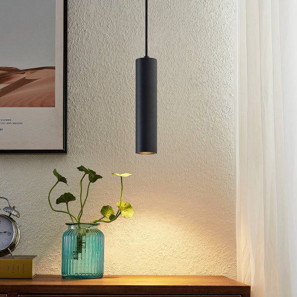 PRIOS Pendelleuchte Neliyah (Modern) in Schwarz aus Metall (1 flammig, GU10) - Deckenlampe Esstischlampe Hängelampe Hängeleuchte Wohnzimmerleuchte