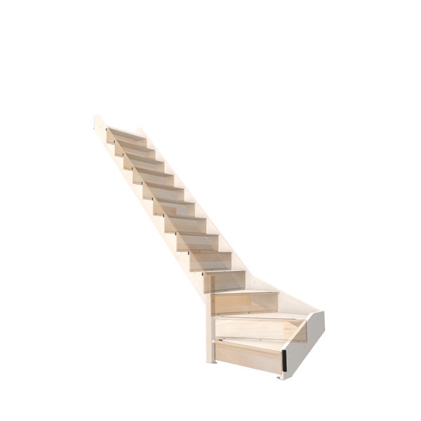 NOSTRA – Setzstufen für Treppe viertelgewendelt links