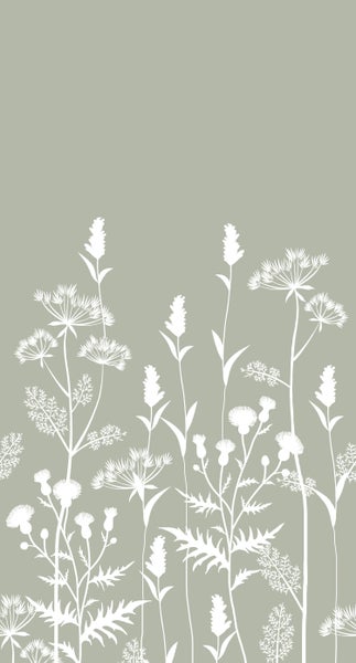 ESTAhome Fototapete Feldblumen Mintgrün - 150 x 279 cm - 159214