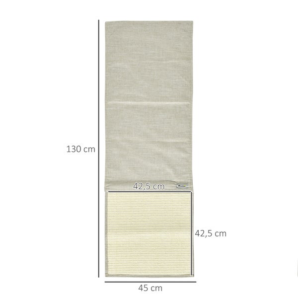 PawHut 2er Kratzmatte, 130 x 45 x 0,3 cm, Sisal, Beige+Grau