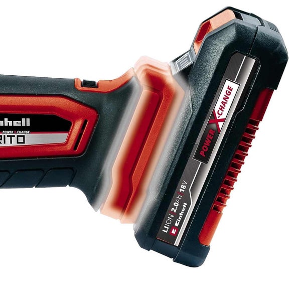 Einhell Power X-Change Akku 18 Volt 2.0 Amperestunden in einem Elektrowerkzeuggehäuse