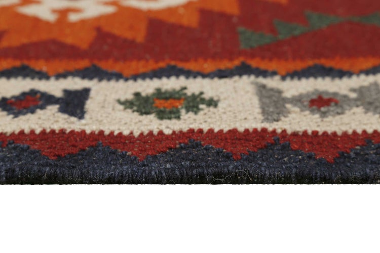 Kelim Teppich Rot aus Wolle Blancard Green Looop 240x340 cm