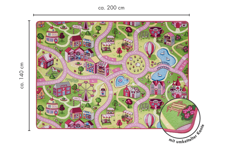 Kinderteppich Sweet Village 140 x 200 cm in multi