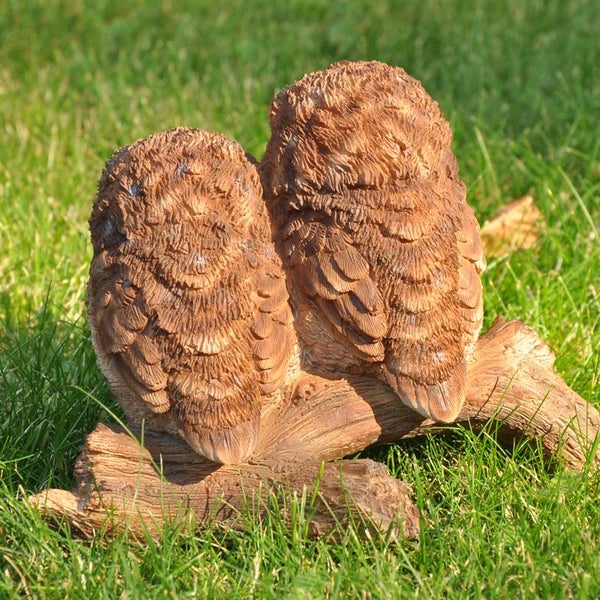 Dekofigur Gartenfigur Eulenpaar 16 x 7 x 12 cm
