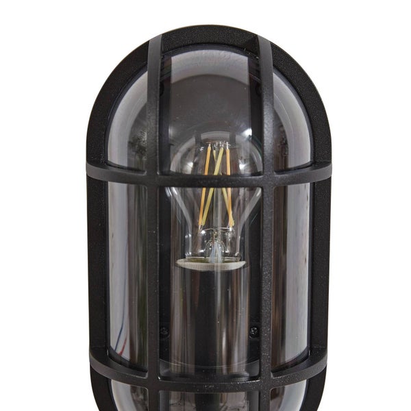 Lucande Wandleuchte außen Serine in Schwarz aus Aluminium (1 flammig, E27) - Außenwandleuchten Wandlampe Led Außenlampe Outdoor für Außenwand/Hauswand Haus Terrasse & Balkon