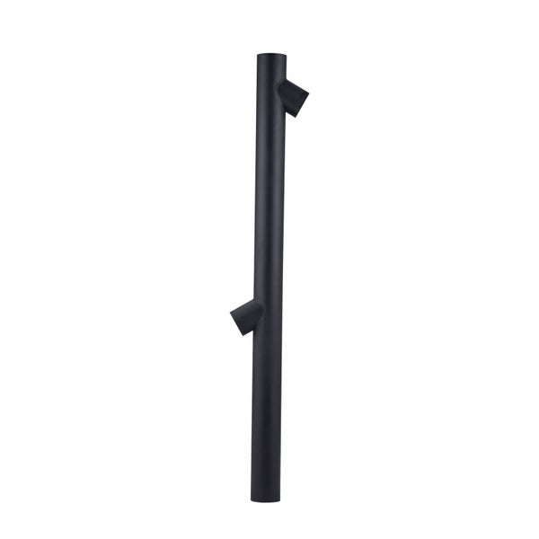 Lindby Außenleuchte Lolani (spritzwassergeschützt (Modern) in Schwarz aus Aluminium (2 flammig, GU10) - Wegeleuchte Pollerleuchte Wegelampe Sockelleuchte