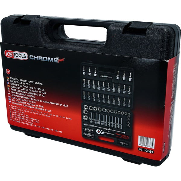 KS Tools Steckschlüsselsatz, 61-teilig, im Koffer