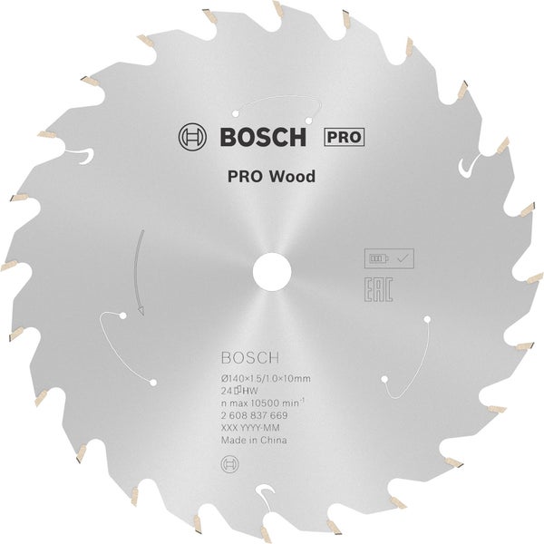 Bosch PRO Wood cordless Blatt für Kreissägen 140 x 1,5 x 10 mm - 2608837669