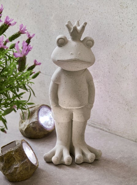 FRANK FLECHTWAREN | Froschkönig Stone, BETON, 17 x 13 x 39 cm