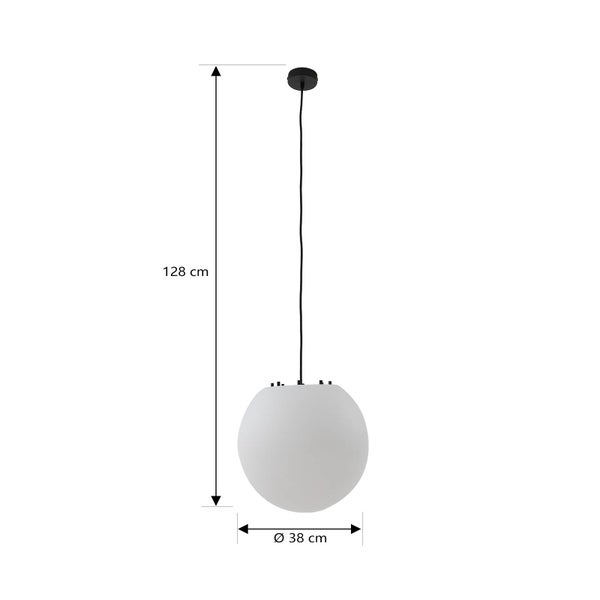 Lindby Außenleuchte Alea (Modern) in Weiß (1 flammig, E27) - Pendelleuchte außen
