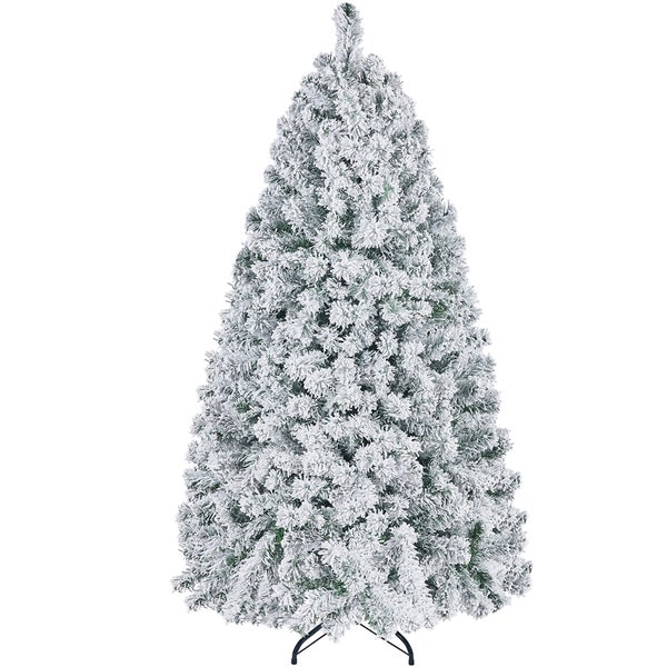 Yaheetech Künstlicher Weihnachtsbaum mit Schnee , Weiß