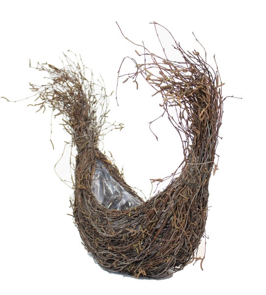 FRANK FLECHTWAREN | Pflanzkorb Gondel, BIRKE, ca. 50 x 25 x 25 cm, GH 50 cm