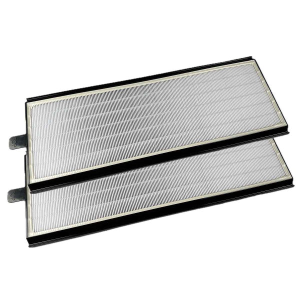 Zwei rechteckige Luftfilter für Staubsauger