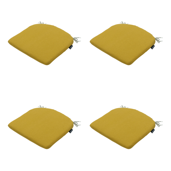 Sitzkissen Panama senf - Ca. 46x48 cm - 4er-Set