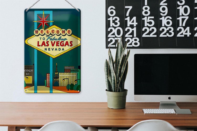 Blechschild Spruch 20x30cm welcome to fabulous las vegas