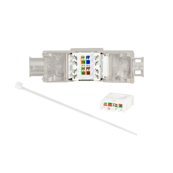 24 Port Patchpanel 1HE 19 Zoll inkl. 24x Cat. 8.1 Keystone Modul RJ45 Buchse 40Gbits STP vollgeschirmt für AWG22-24 Verlegekabel Cat. 7a, Cat. 7, Cat. 6, Cat. 6a Netzwerk Patchfeld Set
