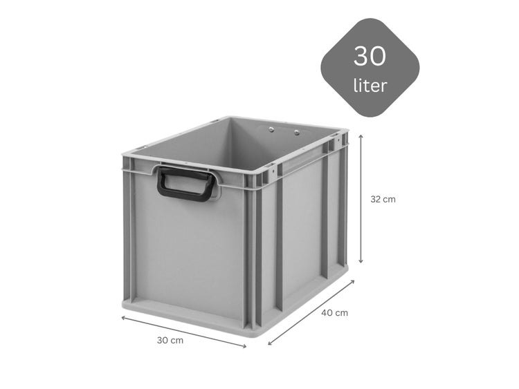 PROREGAL Spar Set 5x Eurobox Nextgen Portable Duo HxBxT 32 x 30 x 40 cm 30 Liter Eurobehälter Transportbox Transportbehälter Stapelbehälter