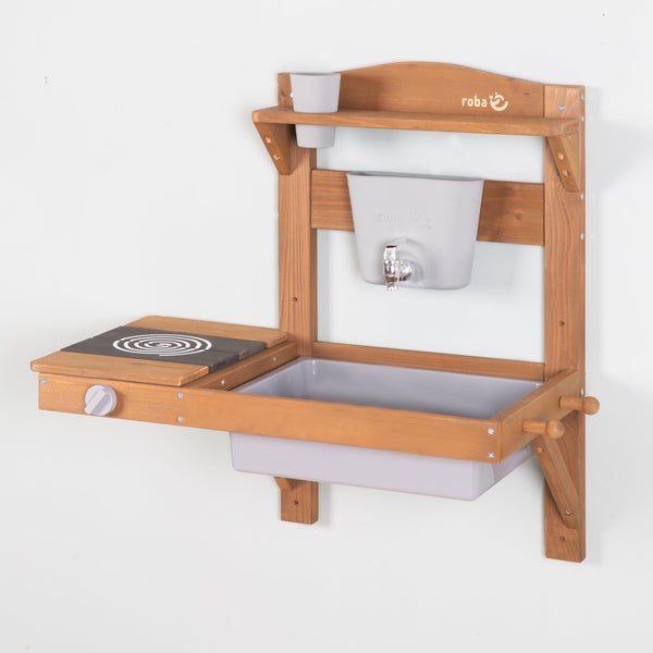 ROBA Spiel- und Matschküche zum Hängen, Outdoor FSC, teak