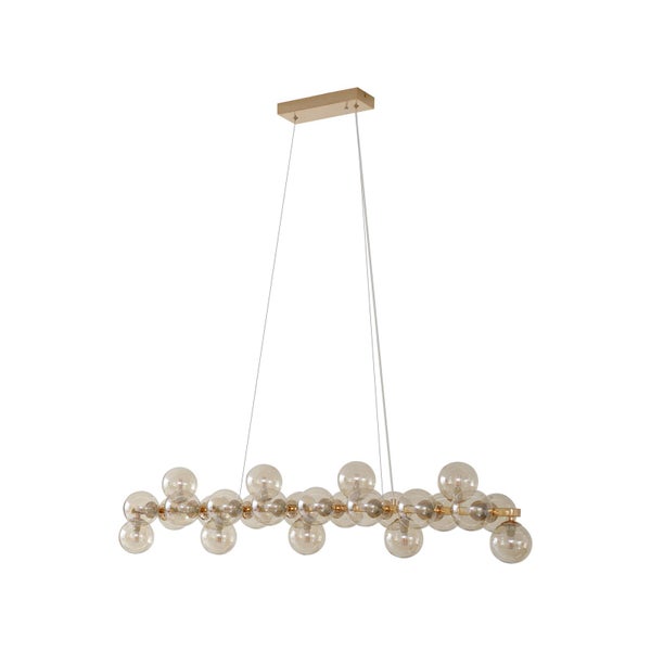 Moderne Hängelampe mit mehreren Glaslampenschirmen