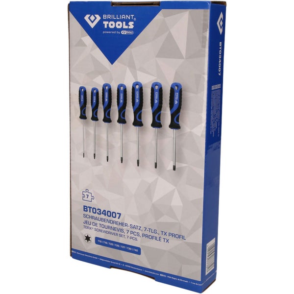 BRILLIANT TOOLS Schraubendreher-Satz 7tlg. Torx-Profil - BT034007