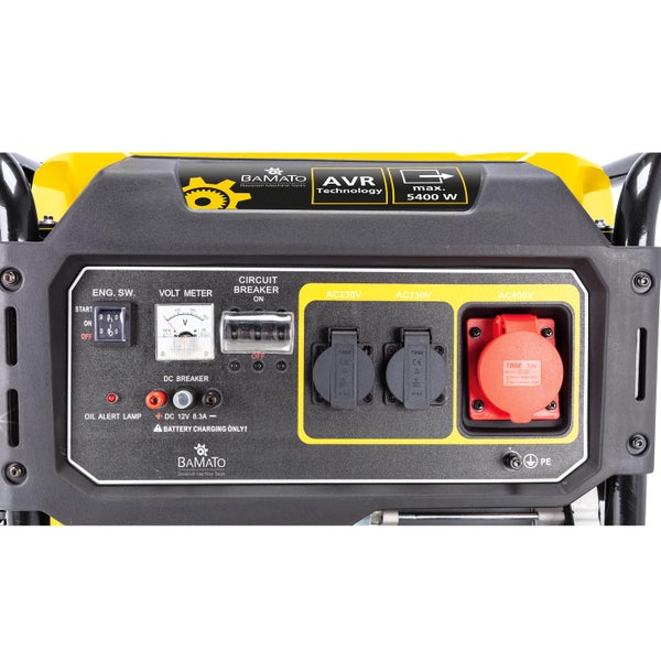 BAMATO BGE-5400 Benzin-Stromerzeuger mit 5400 Watt Leistung