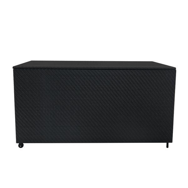 Serafina Rattan Modulares 7-teiliges Möbelset mit Aufbewahrungsbox 700L - Schwarz