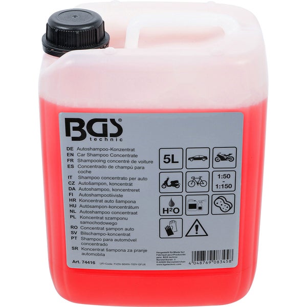 BGS Autoshampoo-Konzentrat rot 5 l - 74416