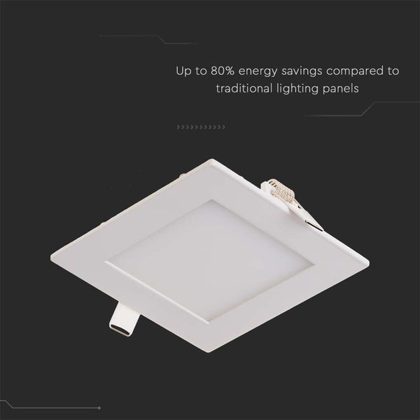 V-TAC VT-607SQ-N - Quadratische LED-Mini-Panels - Premium-Serie - IP20 - Weiß - 6W - 490 Lumen -