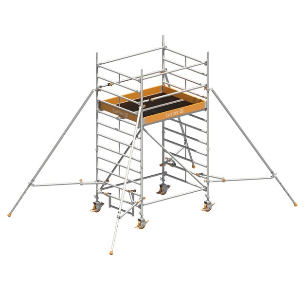 Layher Fahrgerüst mit Plattform