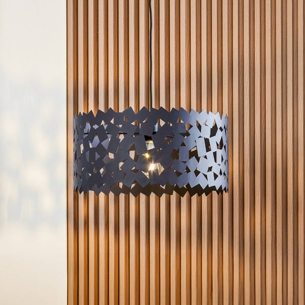 Lucande Pendelleuchte Aeloria (Modern) in Schwarz aus Metall (1 flammig, E27) - Deckenlampe Esstischlampe Hängelampe Hängeleuchte Wohnzimmerleuchte
