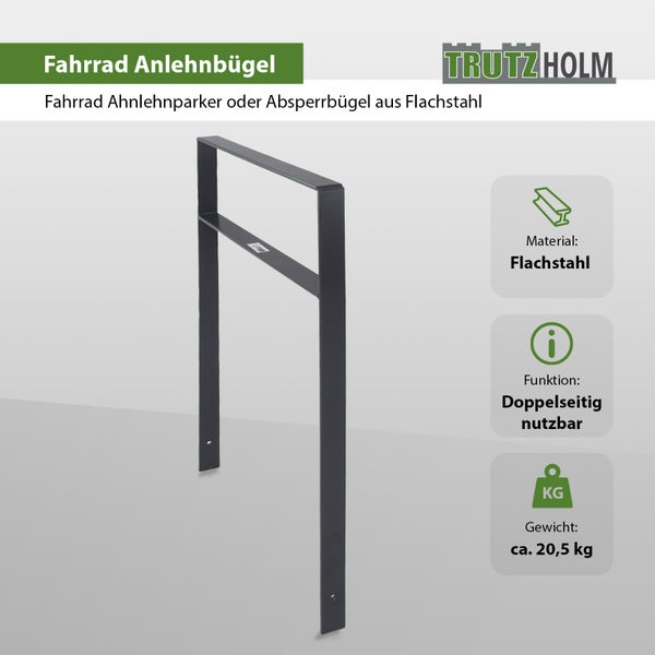 Fahrradanlehnbügel aus Flachstahl