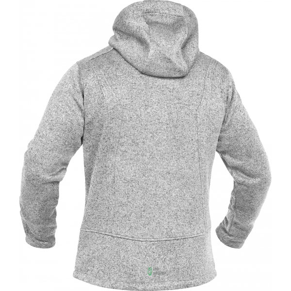 Leibwächter Fleece Strickjacke Arbeitsjacke weiß meliert Gr. M Unisex