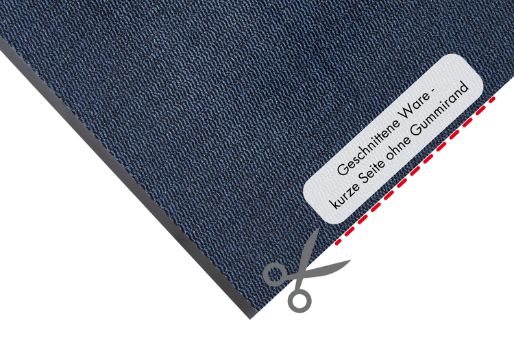 Zuschnitt eines Teppichs ohne Gummirand