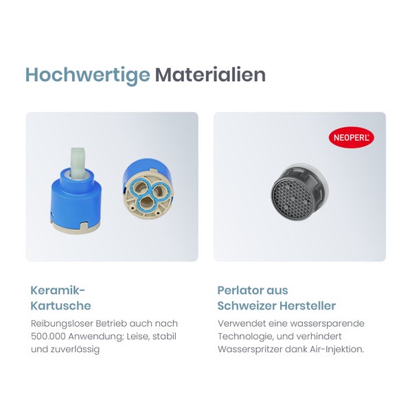 EMKE Duscharmatur Chrom, Einhebelmischer mit G1/2 Anschluss, Minimalistische Mischbatterie für Dusche, Badarmatur im modernen, kantigen Design,212mm x 201mm