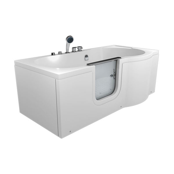 Sitzbadewanne Senioren Wanne Sitzwanne mit Tür S12-EH-AIR-L 170x85cm