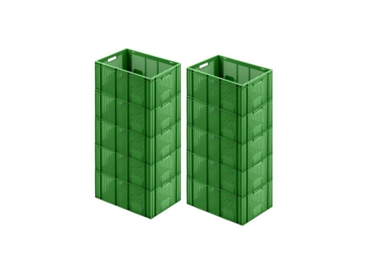 PROREGAL Eurobehälter Obst- und Gemüsekasten HxBxT 27,4 x 40 x 60 cm 54 Liter Grün Obst-Gemüsekiste Obstkorb Transportbox