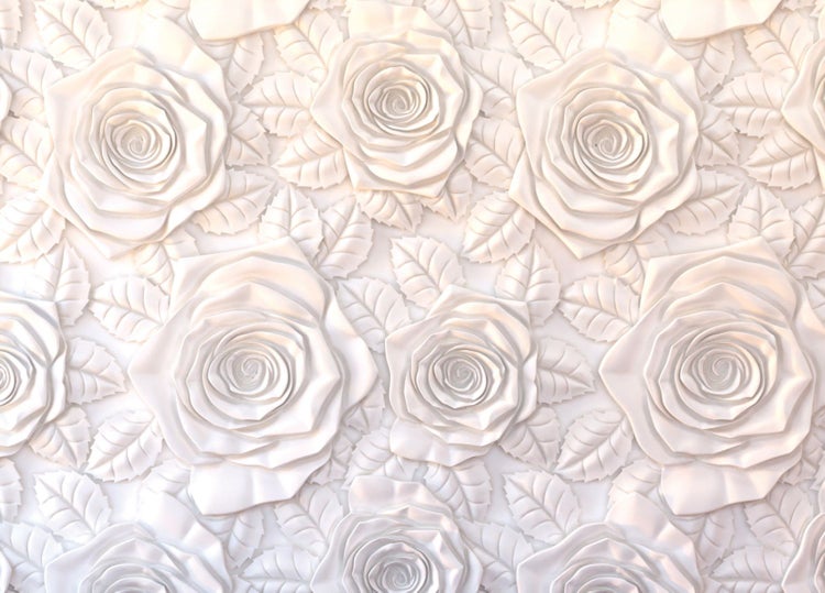 Wanddekoration mit Rosenmuster