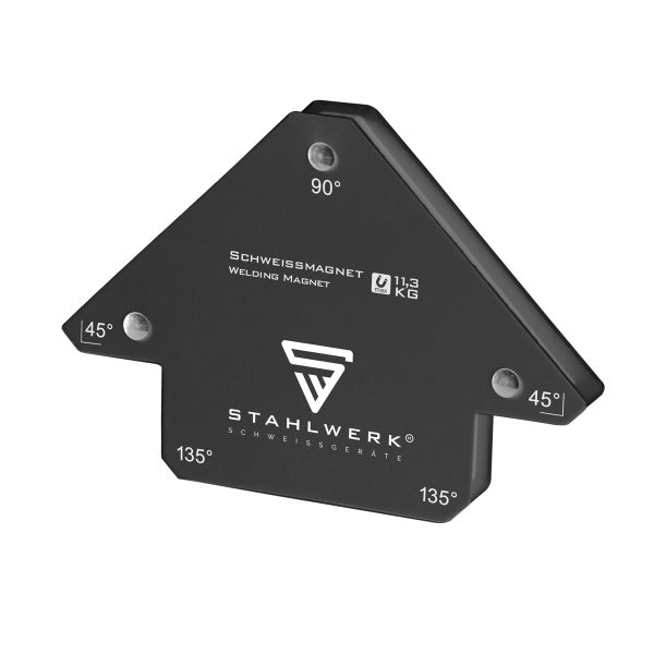 STAHLWERK 12er Set Schweißwinkel Magnet 11,3kg 25lbs Schweißmagnet