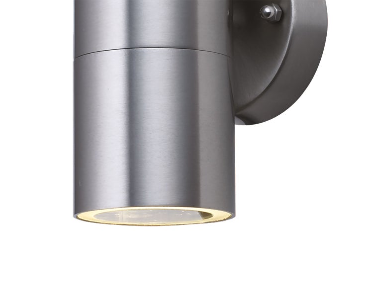 Effektleuchte Wandleuchte UpDown round edelstahl 2xGU10 IP44 10103