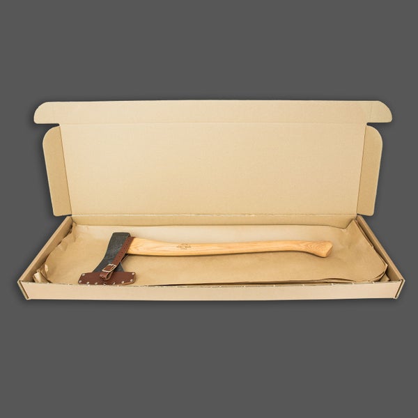 Helko Werk Spaltaxt mit Holzstiel und Schneidenschutz in Kartonverpackung