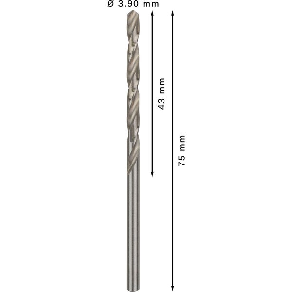 Bosch PRO Metal HSS-G Spiralbohrer 3,9 x 43 x 75 mm - 2608585485