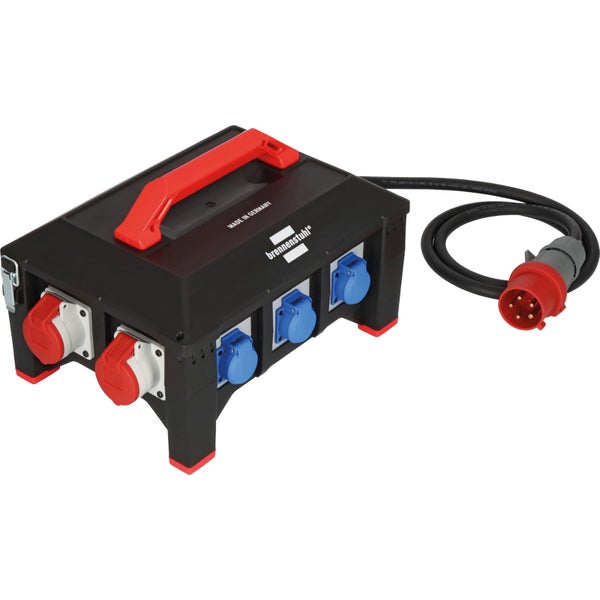Brennstuhl Stromverteiler mit CEE Steckdosen und Tragegriff