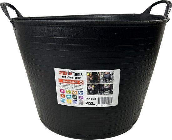 Flexibler Eimer mit Tragegriffen, Fassungsvermögen 42 Liter