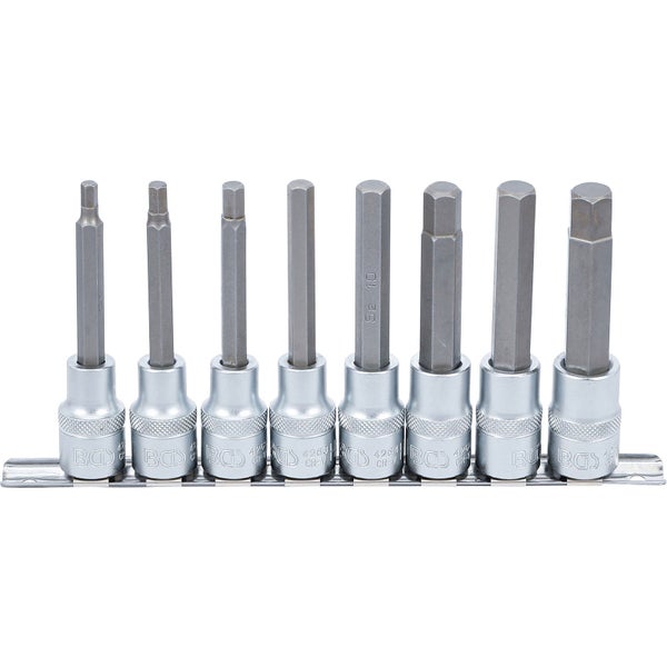 BGS Bit-Einsatz-Satz Antrieb Innenvierkant 12,5 mm (1/2) Innensechskant 5 - 13 mm 8tlg. - 5176