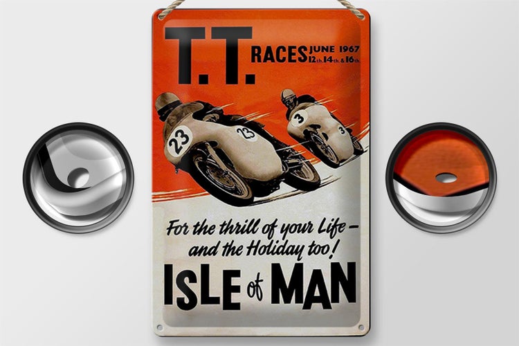 Blechschild Spruch 20x30cm Motorrad TT Races Isle of Man