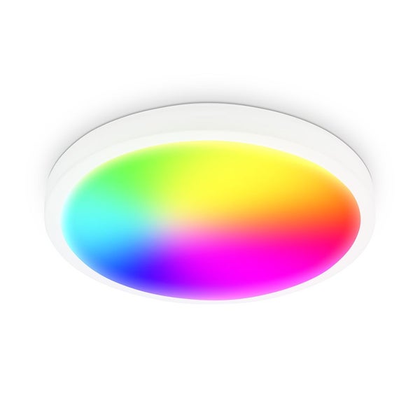 LED Panel Ø27 cm - 20W, 2100lm, smart, dimmbar, Fernbedienung, CCT, RGB, weiß